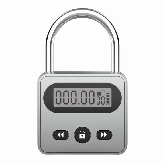 Timer Padlock LCD Display Backlight 999 Hours Max Timing Super Long Standby Anti-Addiction Electronic Backpack Lock B