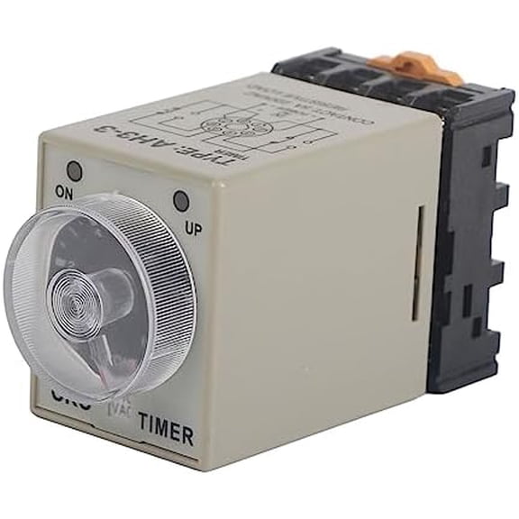 Timer Relay, Delay ON Time Relay, AH3-3 AC 110V 0-10 Seconds Knob Control Timer Relay Delay ON Time Relay with Base AC 110V$$Tools & Hardware Other