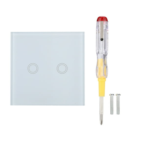 Timer & Remote Control for Home Automation, Dual Control Functionality Smart WiFi Glass Light Switch Bienvenido