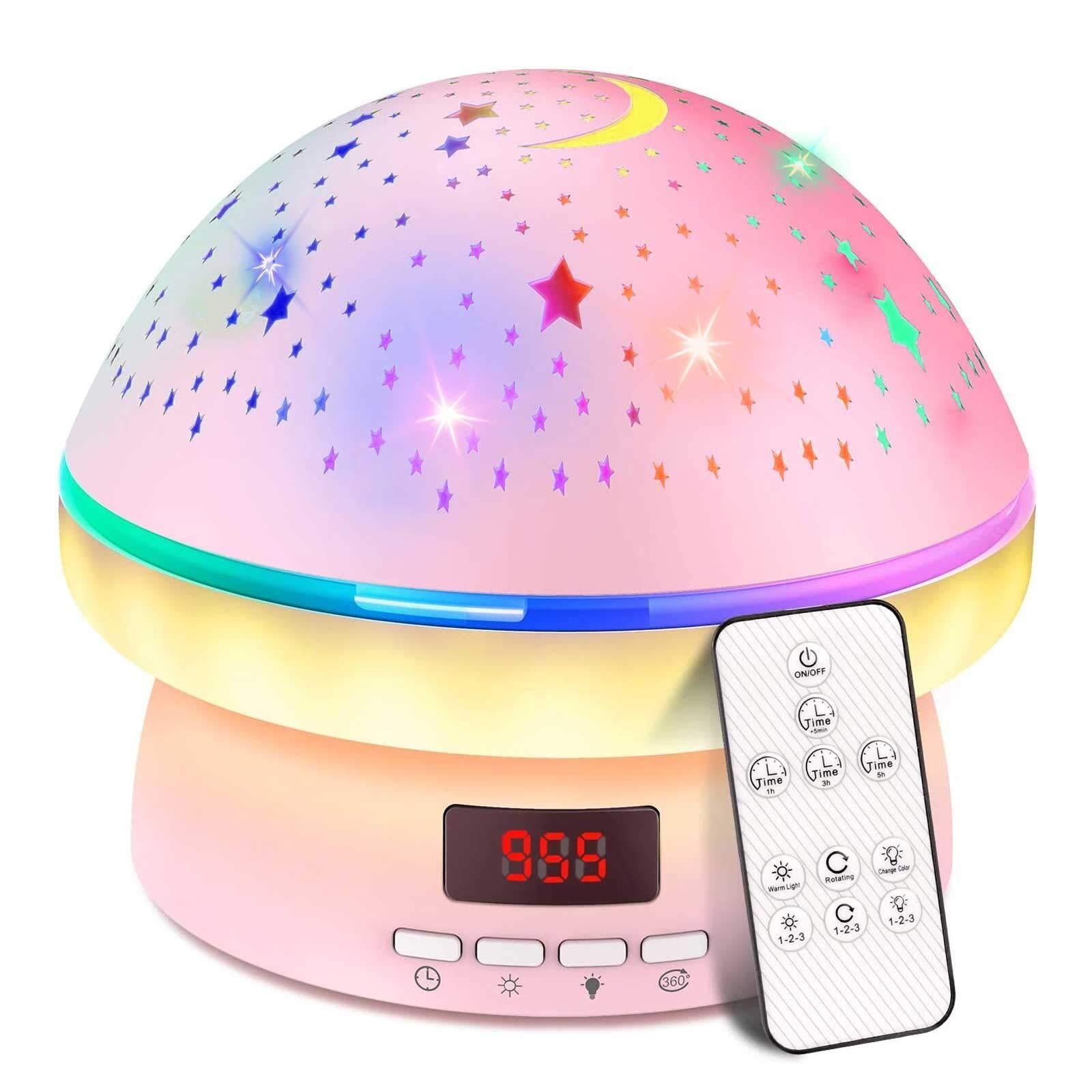 Timer Rotation Star Night Light Projector - Twinkle Lights for 3-9 Year Old Girls and Boys - Christmas and Birthday Gifts