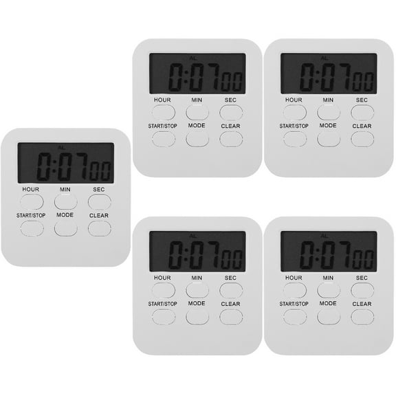 Timer Sports Electronic Clocks Game Cooking Reminder Silent Egg Timers for Kitchen 5 Count