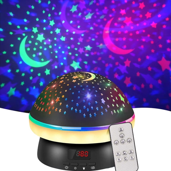 Timer Star Light Projector with Remote Control,Rotation and 16 Colors Projection Lamp and Sleep Light,Christmas Easter Birthday Gifts for Kids, Boys Girls Gifts A101