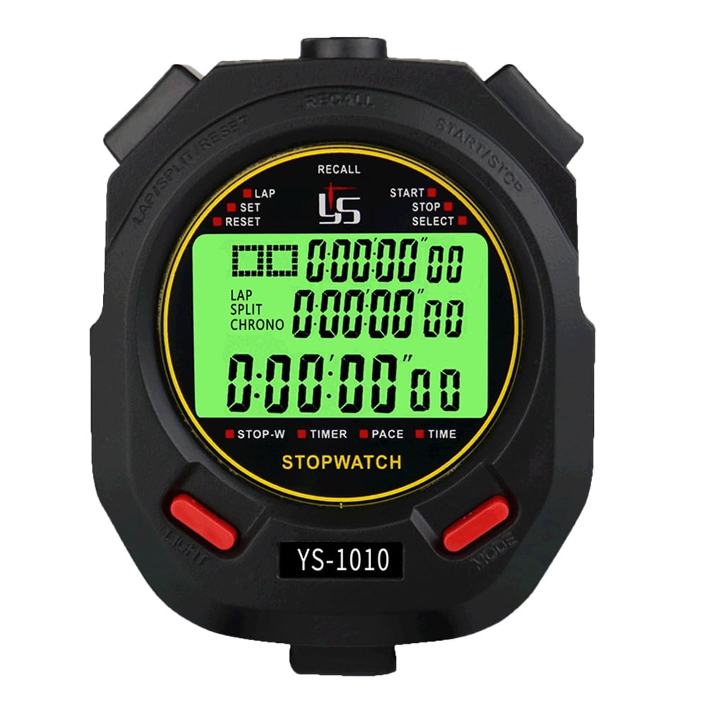 Timer Stopwatch Sports Chronometer Handheld LCD Chronograph for Game ...