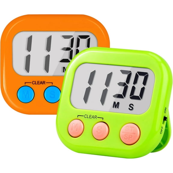 Timer for Teachers Supplies Digital Kitchen Timers for Cooking Large Magnetic Classroom Timer 2Pack