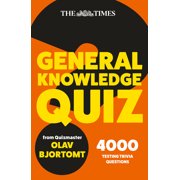 Times Puzzle Books The Times General Knowledge Quiz Book 4000 Challenging Questions from Quizmaster Olav, Paperback