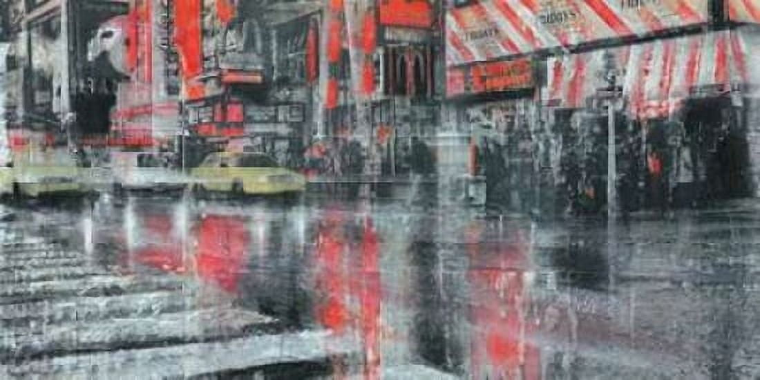 Times Square 2 Canvas Art - Dario Moschetta (10 x 20)