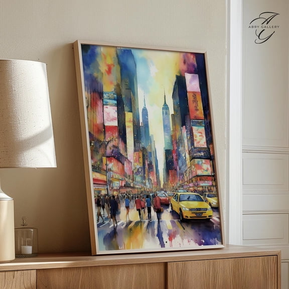 Times Square Art Poster: Nyc Cityscape Poster Cit86, Unframed Poster Size 8x12
