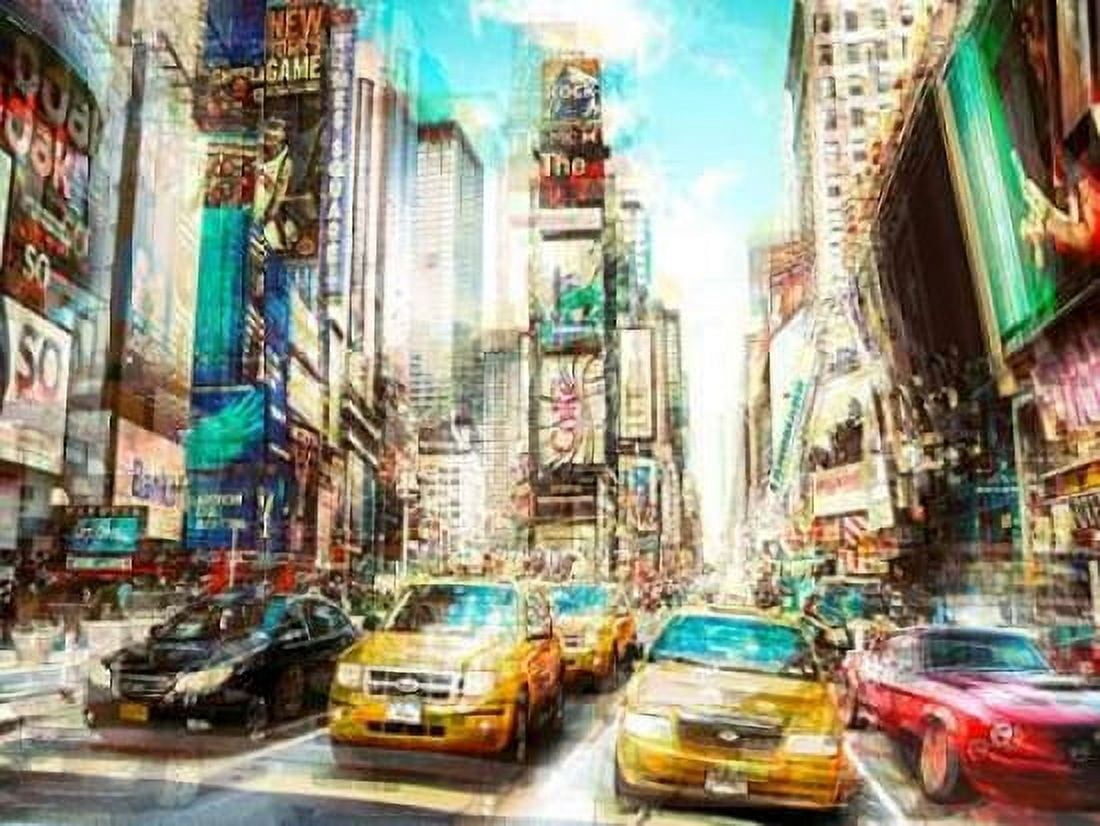 Times Square Multiexposure I Canvas Art - Peter Berry (22 x 28)