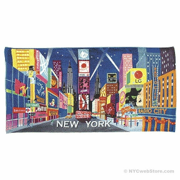 Times Square NYC Beach Towel - New York City Landmark Souvenir Pool Bath Gift