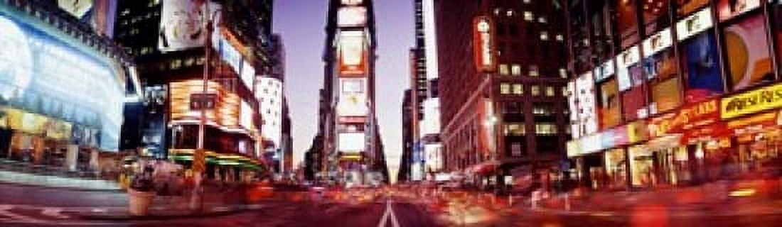 Times Square NYC New York City New York State USA Canvas Art - Panoramic Images (15 x 5)