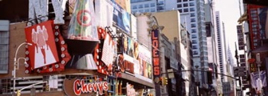 Times Square NYC New York City New York State USA Canvas Art - Panoramic Images (36 x 13)