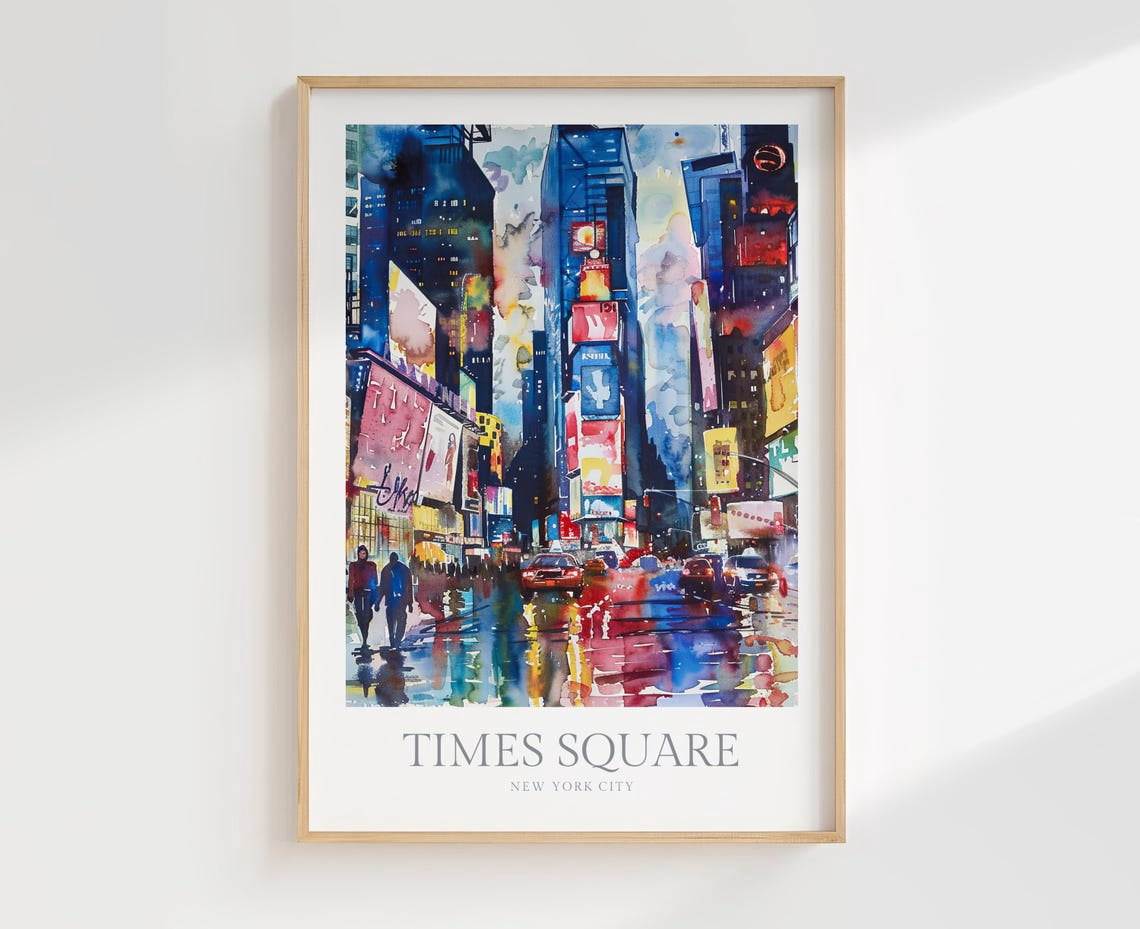 Times Square New York City Poster, Travel Inspired Home, Office And ...
