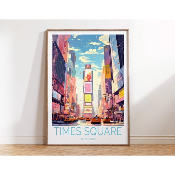 Times Square New York City Urban Print, Unframed Paper Print Size 8x12