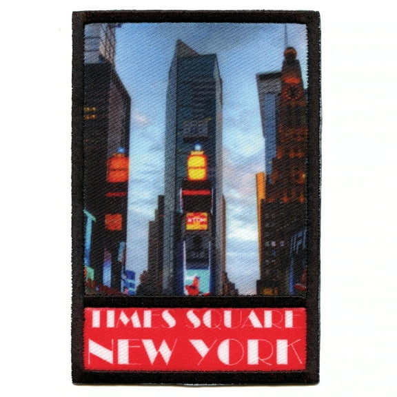 Times Square New York Embroidered Iron On Photo Patch