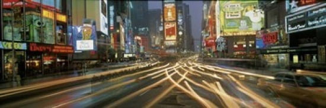 Times Square New York NY Canvas Art - Panoramic Images (18 x 6)