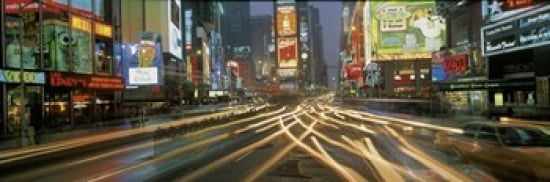 Times Square New York NY Canvas Art - Panoramic Images (36 x 12)