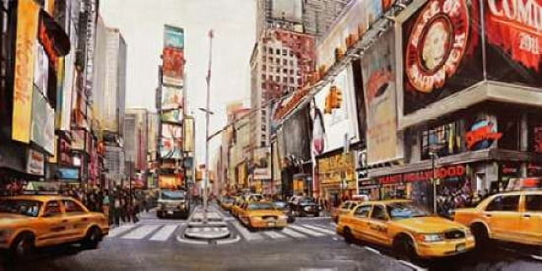 Times Square Perspective Canvas Art - John B Mannarini (10 x 20)