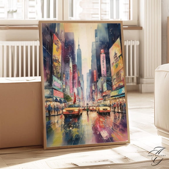 Times Square Poster: Nyc Nightlife Art, Unframed Poster Size 16x24