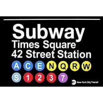Times Square Subway Sign Tin New York City Street Signes Size: 8 x 12 Inches