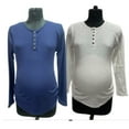 thumbnail image 1 of Times Two Henley Button Front Waffle Top, 2-Pack, 1 of 3