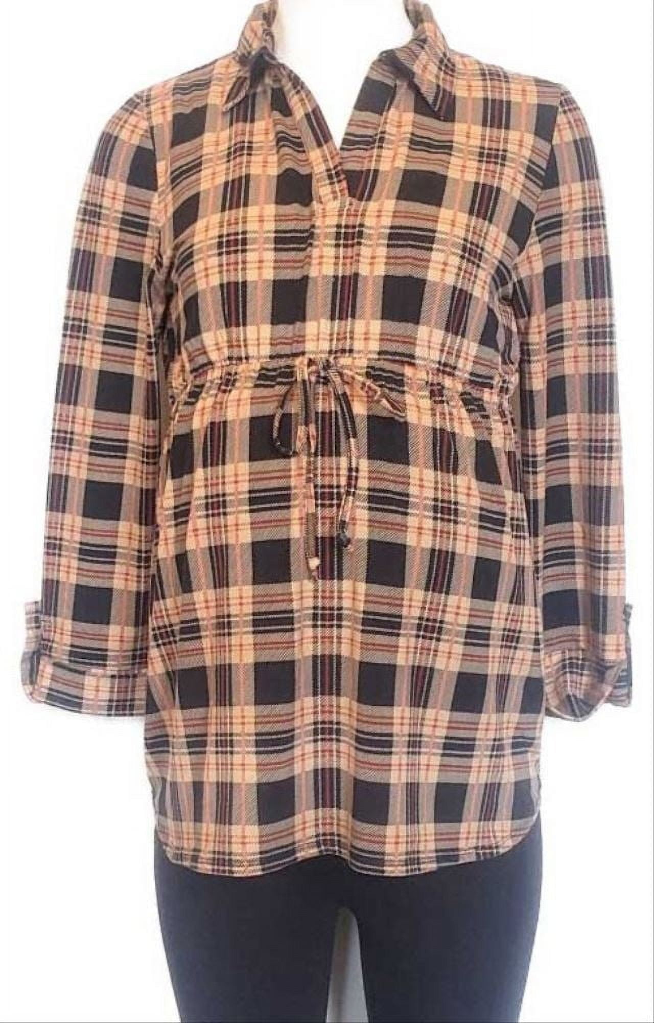 Maternity Notch Collar Blouse