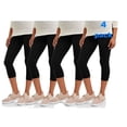 thumbnail image 1 of Times Two Maternity Overbelly Capri Leggings - 4 Pack, 1 of 4