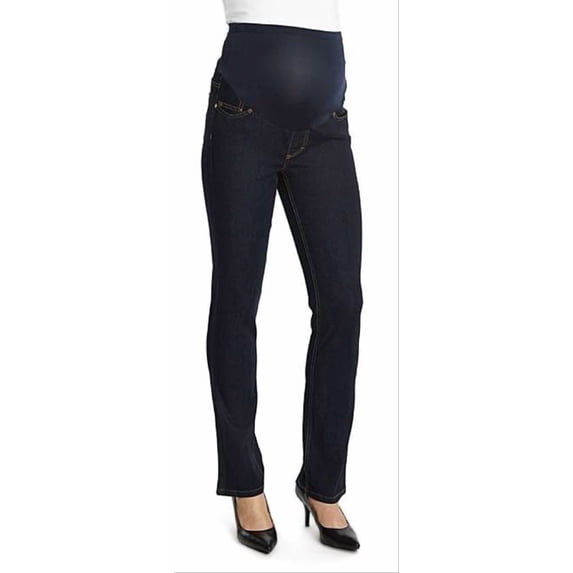 Times Two Maternity Overbelly Super Soft Straight Leg Five Pocket Jean