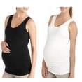 thumbnail image 1 of Times Two Maternity Scoop Tank Ruched Sides - 2 Pack, 1 of 7
