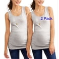 thumbnail image 1 of Times Two Maternity Scoop Tank Ruched Sides - 2 Pack, 1 of 2