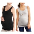 thumbnail image 1 of Times Two Maternity Scoop Tank Ruched Sides - 2 Pack, 1 of 5