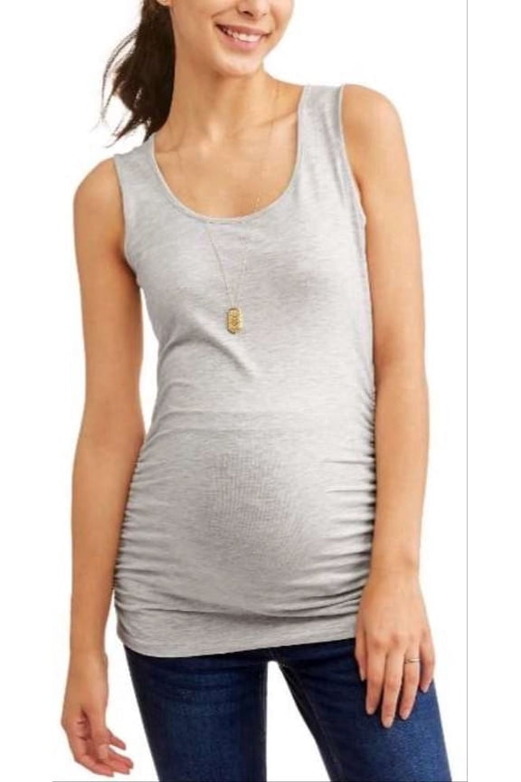 Maternity Scoop Ruched Sides Tank Top