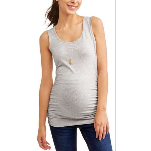 Times Two Maternity Scoop Tank Ruched Sides