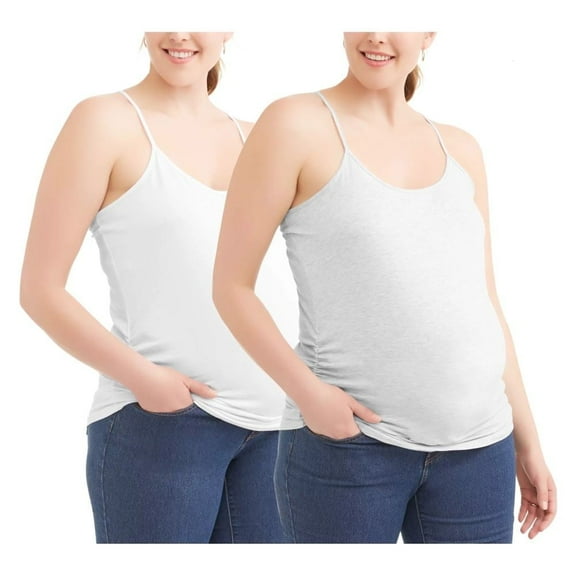 Times Two Maternity Side Ruched Cami 2pk