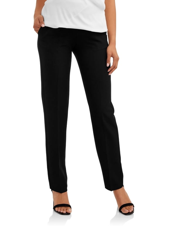 Maternity Women's Straight Leg Career Pant with Full Panel (Women's & Women's Plus)