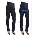 thumbnail image 1 of Times Two Overbelly Super Soft Straight Leg Five Pocket Maternity Jean 2-pack, 1 of 4