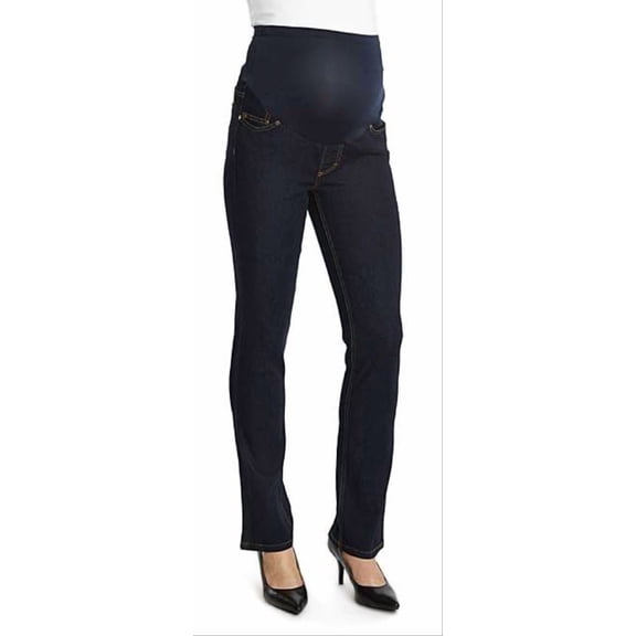 Times Two Overbelly Super Soft Straight Leg Five Pocket Maternity Jean