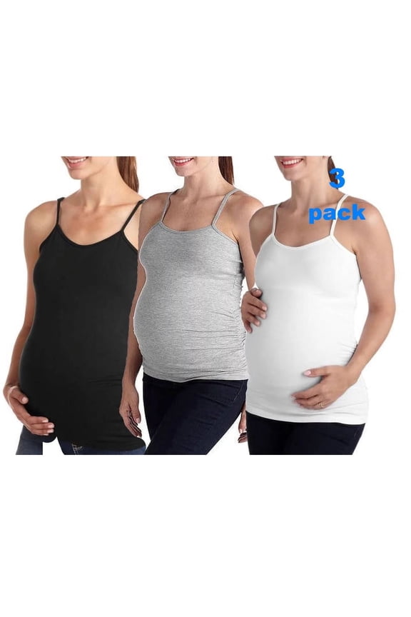 Ruched Side Cami Maternity, Tank Tops 3pack