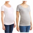 thumbnail image 1 of Times Two Maternity Ruched Side T-Shirt, 1 of 8