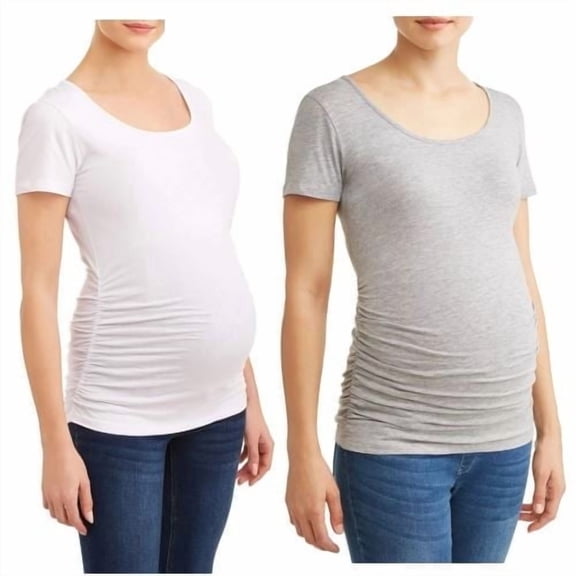Times Two Maternity Ruched Side T-Shirt