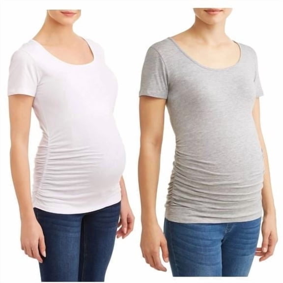 Times Two Maternity Ruched Side T-Shirt