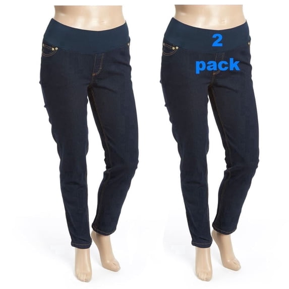 Times Two Super Soft Underbelly Denim Skinny Five Pocket Maternity Jean 2-pack