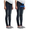 thumbnail image 1 of Times Two Super Soft Underbelly Denim Skinny Five Pocket Maternity Jean 2-pack, 1 of 4