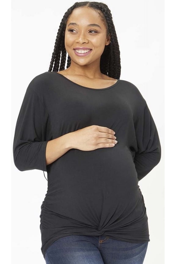 Twist Bottom Jersey Dolman Top