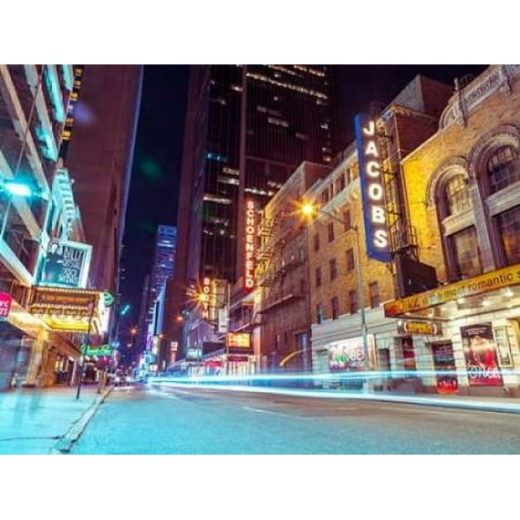 Times square and Broadway at night - New York City Poster Print by Assaf Frank (9 x 12)