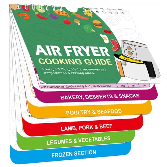 Timetable Fridge Stickers, Air Fryer Magnetic Cheat Sheet, Cooking Time Stickers for Beginners