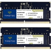 Timetec 16GB Kit 2x8GB DDR5 Laptop RAM Memory, 4800MHz PC5-38400, SODIMM 262-Pin, Unbuffered Non-ECC, 1.1V CL40, Single Rank 1Rx16