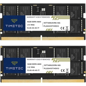 Timetec 32GB Kit (2x16GB) DDR5 Laptop RAM Memory, 4800MHz PC5-38400, SODIMM 262-Pin, Unbuffered Non-ECC, 1.1V CL40, Single Rank 1Rx8
