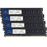 Timetec 32GB Kit 4x8GB DDR3L 1600MHz PC3L-12800 Desktop RAM Memory, 240-Pin UDIMM, Non-ECC Unbuffered, 1.35V/1.5V CL11, Dual Rank 2Rx8