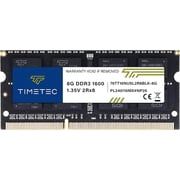 Timetec 8GB DDR3L / DDR3 1600MHz DDR3L-1600 PC3L-12800 / PC3-12800PC3L-12800S Non-ECC Unbuffered 1.35V/1.5V CL11 2Rx8 204 Pin SODIMM Memory RAM Module Upgrade Black PCB