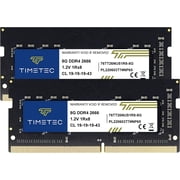 Timetec 16GB Kit 2x8GB DDR4 Laptop RAM Memory, 2666MHz PC4-21300, SODIMM 260-Pin, Non-ECC Unbuffered, 1.2V CL19, Single Rank 1Rx8